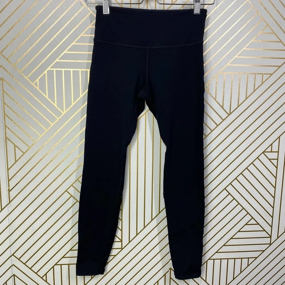 Lorna Jane 000 Mesh Panel Ankle Leggings Black‎ Size US XS